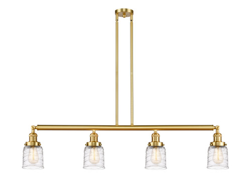 Bell - 4 Light - 50 inch - Satin Gold - Stem Hung - Island Light (214-SG-G513)