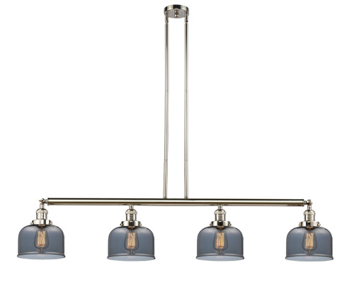 Bell - 4 Light - 53 inch - Polished Nickel - Stem Hung - Island Light (214-PN-G73-LED)