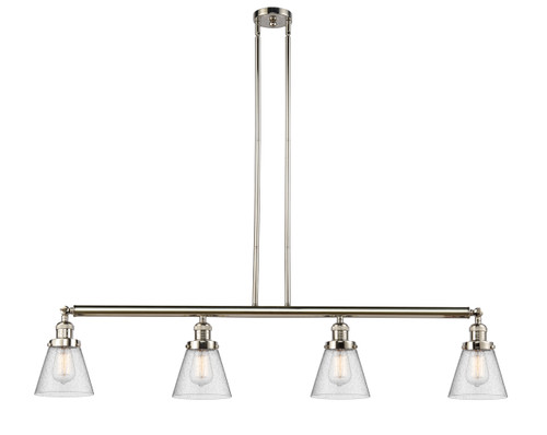 Cone - 4 Light - 51 inch - Polished Nickel - Stem Hung - Island Light (214-PN-G64)