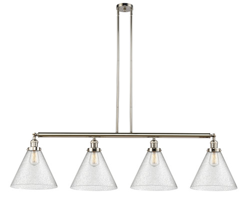 Cone - 4 Light - 56 inch - Polished Nickel - Stem Hung - Island Light (214-PN-G44-L-LED)