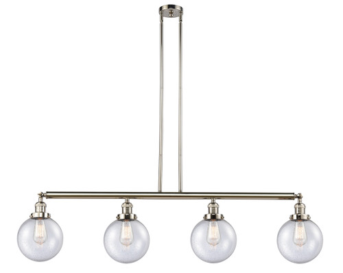 Beacon - 4 Light - 53 inch - Polished Nickel - Stem Hung - Island Light (214-PN-G204-8)