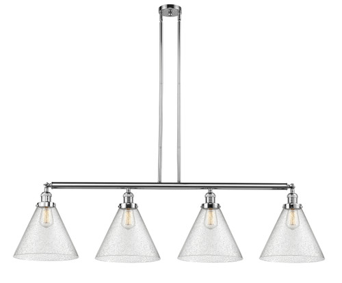 Cone - 4 Light - 56 inch - Polished Chrome - Stem Hung - Island Light (214-PC-G44-L-LED)