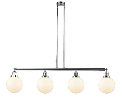 Beacon - 4 Light - 53 inch - Polished Chrome - Stem Hung - Island Light (214-PC-G201-8-LED)