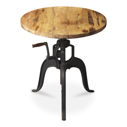 Butler Specialty Company Albert 30 in. W Round Metal and Wood Adjustable Height Hall/Pub Table, Multi-Color (1783025)