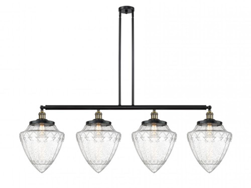 Bullet - 4 Light - 50 inch - Black Antique Brass - Stem Hung - Island Light (214-BAB-G664-12-LED)