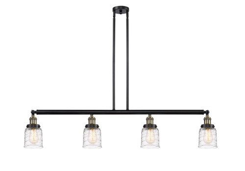 Bell - 4 Light - 50 inch - Black Antique Brass - Stem Hung - Island Light (214-BAB-G513)