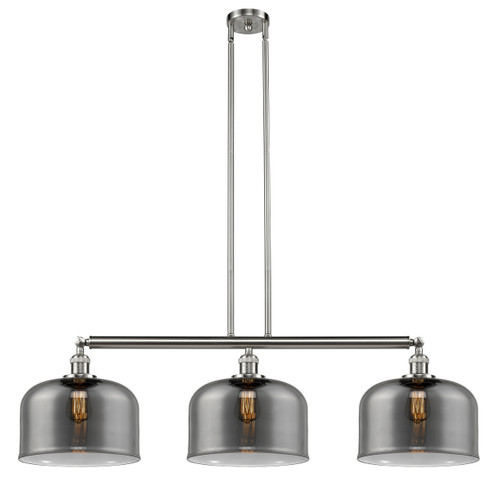 Bell - 3 Light - 42 inch - Brushed Satin Nickel - Stem Hung - Island Light (213-SN-G73-L-LED)
