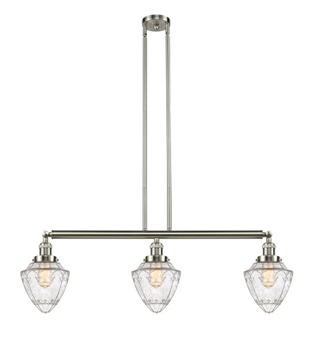 Bullet - 3 Light - 38 inch - Brushed Satin Nickel - Stem Hung - Island Light (213-SN-G664-7)