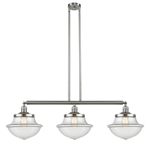 Oxford - 3 Light - 42 inch - Brushed Satin Nickel - Stem Hung - Island Light (213-SN-G542)