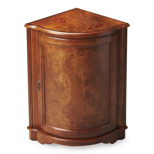 Durham Plantation Olive Ash Burl Corner Cabinet (2115101)