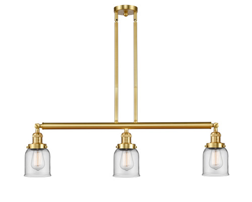 Bell - 3 Light - 38 inch - Satin Gold - Stem Hung - Island Light (213-SG-G52)