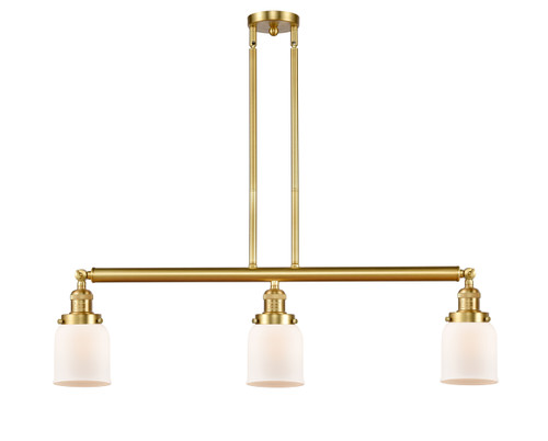 Bell - 3 Light - 38 inch - Satin Gold - Stem Hung - Island Light (213-SG-G51)