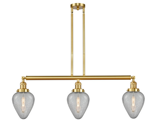 Geneseo - 3 Light - 38 inch - Satin Gold - Stem Hung - Island Light (213-SG-G165-LED)