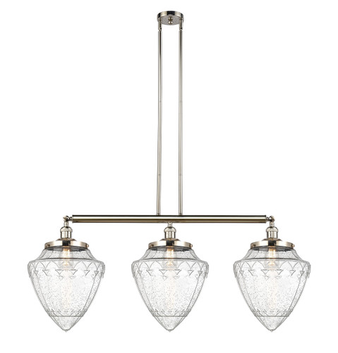 Bullet - 3 Light - 40 inch - Polished Nickel - Stem Hung - Island Light (213-PN-G664-12-LED)