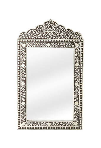 Victoria Brown Bone Inlay Wall Mirror (1856070)