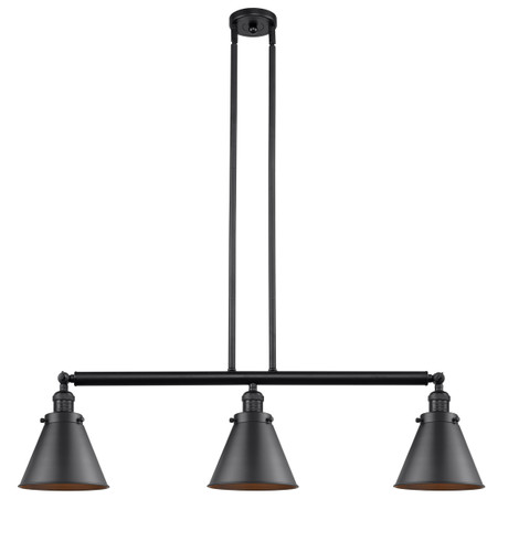 Appalachian - 3 Light - 40 inch - Matte Black - Stem Hung - Island Light (213-BK-M13-BK-LED)