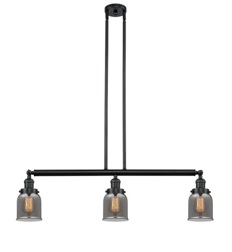 Bell - 3 Light - 38 inch - Matte Black - Stem Hung - Island Light (213-BK-G53-LED)