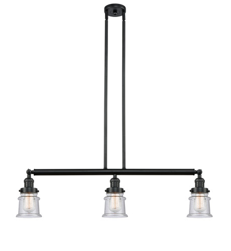 Canton - 3 Light - 39 inch - Matte Black - Stem Hung - Island Light (213-BK-G184S-LED)