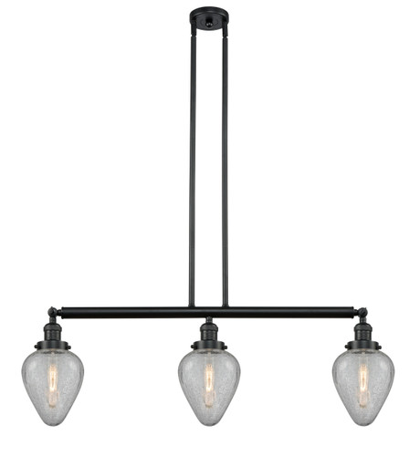 Geneseo - 3 Light - 38 inch - Matte Black - Stem Hung - Island Light (213-BK-G165-LED)