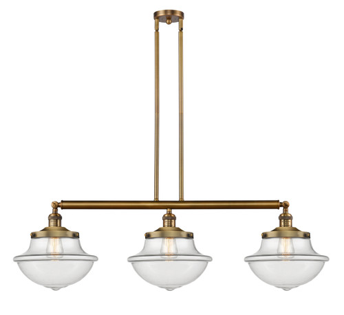 Oxford - 3 Light - 42 inch - Brushed Brass - Stem Hung - Island Light (213-BB-G542-LED)