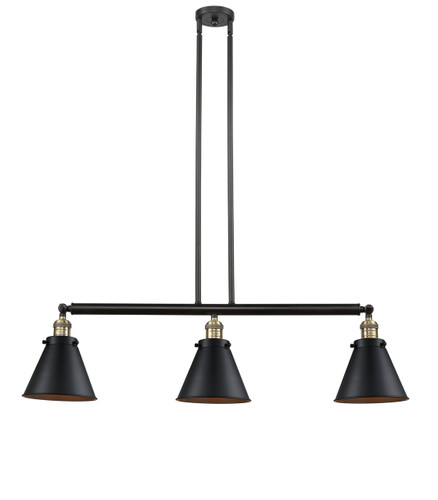 Appalachian - 3 Light - 40 inch - Black Antique Brass - Stem Hung - Island Light (213-BAB-M13-BK-LED)