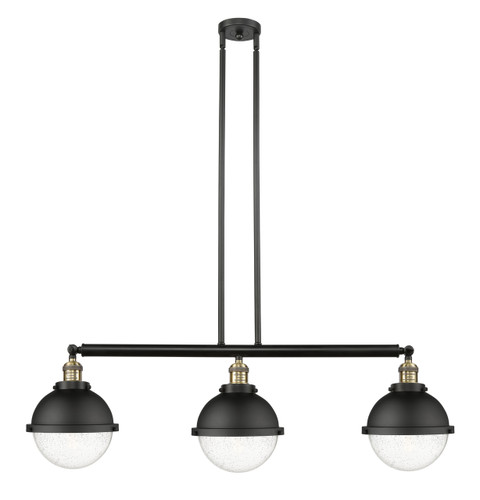 Hampden - 3 Light - 42 inch - Black Antique Brass - Stem Hung - Island Light (213-BAB-HFS-84-BK-LED)