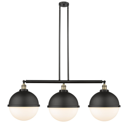 Hampden - 3 Light - 45 inch - Black Antique Brass - Stem Hung - Island Light (213-BAB-HFS-121-BK)