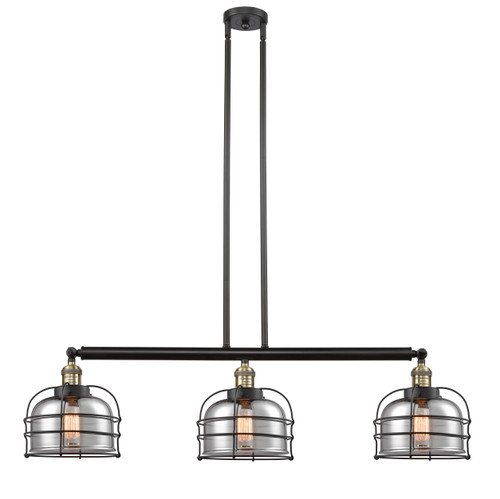 Bell Cage - 3 Light - 42 inch - Black Antique Brass - Stem Hung - Island Light (213-BAB-G73-CE)