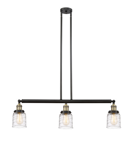 Bell - 3 Light - 38 inch - Black Antique Brass - Stem Hung - Island Light (213-BAB-G513)