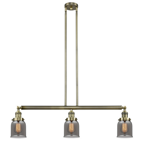 Bell - 3 Light - 38 inch - Antique Brass - Stem Hung - Island Light (213-AB-G53-LED)