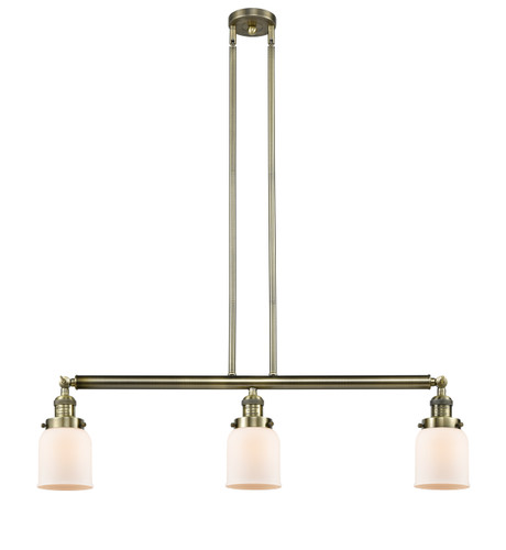 Bell - 3 Light - 38 inch - Antique Brass - Stem Hung - Island Light (213-AB-G51)