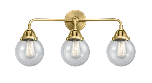 Beacon - 3 Light - 24 inch - Satin Gold - Bath Vanity Light (288-3W-SG-G204-6-LED)