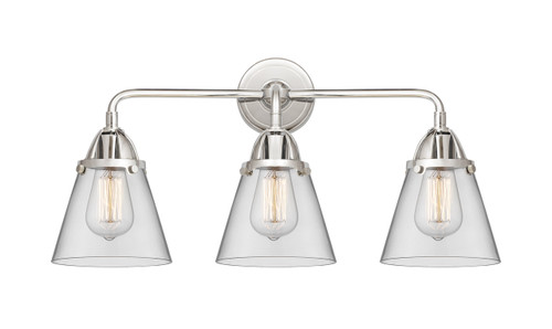 Cone - 3 Light - 24 inch - Polished Chrome - Bath Vanity Light (288-3W-PC-G62-LED)