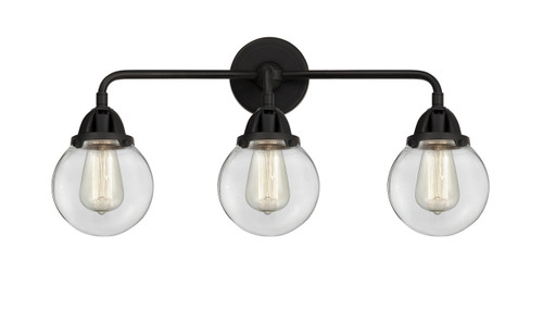 Beacon - 3 Light - 24 inch - Matte Black - Bath Vanity Light (288-3W-BK-G202-6)