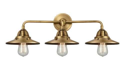 Railroad - 3 Light - 26 inch - Brushed Brass - Bath Vanity Light (288-3W-BB-M4-BB-LED)