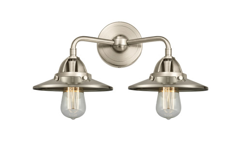 Railroad - 2 Light - 16 inch - Brushed Satin Nickel - Bath Vanity Light (288-2W-SN-M2-SN)
