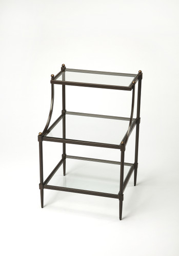 Peninsula Metal & Glass Side Table (7015030)