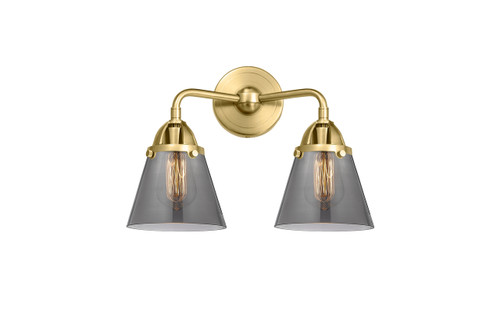 Cone - 2 Light - 14 inch - Satin Gold - Bath Vanity Light (288-2W-SG-G63-LED)