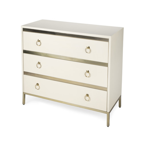 Monika White & Gold Accent Chest (9334222)