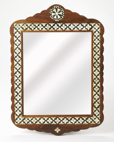 Gabby Wood & Bone Inlay Wall Mirror (3879338)