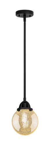 Beacon - 1 Light - 6 inch - Matte Black - Cord hung - Mini Pendant (288-1S-BK-G208-6)