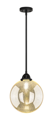 Beacon - 1 Light - 10 inch - Matte Black - Cord hung - Mini Pendant (288-1S-BK-G208-10)