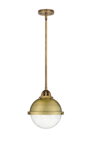 Hampden - 1 Light - 9 inch - Brushed Brass - Cord hung - Mini Pendant (288-1S-BB-HFS-84-BB)