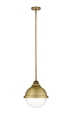 Hampden - 1 Light - 9 inch - Brushed Brass - Cord hung - Mini Pendant (288-1S-BB-HFS-82-BB)