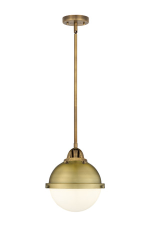 Hampden - 1 Light - 9 inch - Brushed Brass - Cord hung - Mini Pendant (288-1S-BB-HFS-81-BB-LED)