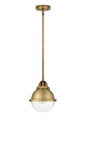 Hampden - 1 Light - 7 inch - Brushed Brass - Cord hung - Mini Pendant (288-1S-BB-HFS-62-BB)
