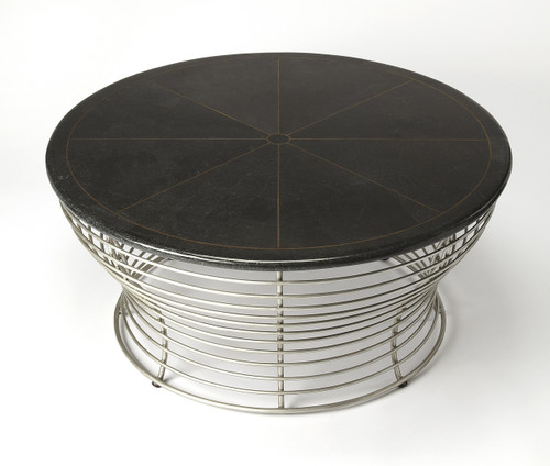 Fleming Fossil Stone & Metal Coffee Table (5274025)