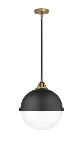 Hampden - 1 Light - 13 inch - Black Antique Brass - Cord hung - Pendant (288-1S-BAB-HFS-122-BK-LED)