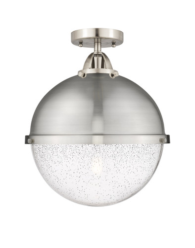 Hampden - 1 Light - 13 inch - Brushed Satin Nickel - Semi-Flush Mount (288-1C-SN-HFS-124-SN)