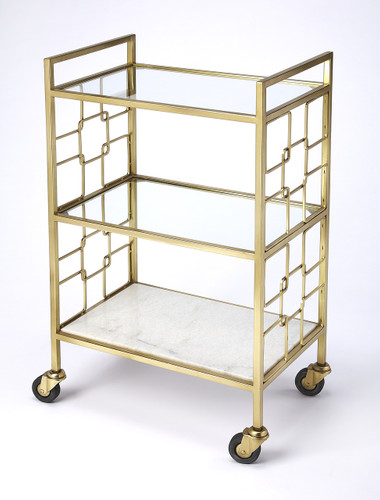 Arcadia Polished Gold Bar Cart (5347402)